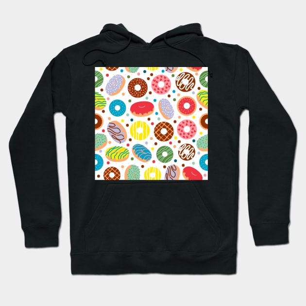 Delicious Ditsy Donuts Hoodie by sarakaquabubble